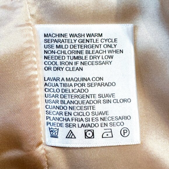 Kristen Blake Faux Fur Vest Silky Lining Gold Tan Cream Women's Size M - Picture 7 of 8